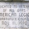 WABAUNSEE COUNTY AMERICAN LEGION WAR MEMORIAL PLAQUE