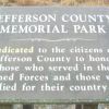 JEFFERSON COUNTY MEMORIAL PARK  PLAQUE