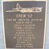 "CREW 52" B-29 WAR MEMORIAL PLAQUE