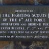 THE FIGHTING SCOUTS OF THE 8TH AIR FORCE WAR MEMORIAL PLAQUE