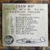 "CREW #57" B-24 WAR MEMORIAL PLAQUE