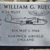 1ST LT. WILLIAM G. RUECKERT B-24 WAR MEMORIAL PLAQUE