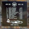 "SHE-DEVIL" B-24 WAR MEMORIAL PLAQUE