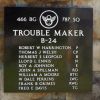 "TROUBLE MAKER" B-24 WAR MEMORIAL PLAQUE