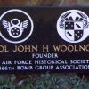 LT. COL. JOHN H. WOOLNOUGH WAR MEMORIAL PLAQUE