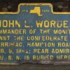 REAR ADMIRAL JOHN L. WORDEN WAR MEMORIAL MARKER