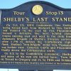 SHELBY'S LAST STAND WAR MEMORIAL MARKER
