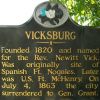 VICKSBURG WAR MEMORIAL MARKER