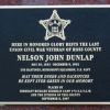 NELSON JOHN DUNLAP WAR MEMORIAL PLAQAUE