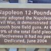 NAPOLEON 12-POUNDER WAR MEMORIAL CANNON PLAQUE