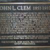 JOHN L. CLEM WAR MEMORIAL PLAQUE