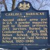 CARLISLE BARRACKS MEMORIAL MARKER