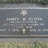 1ST. LIEUT.  JAMES M. ELSON MEDAL OF HONOR GRAVE STONE