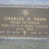 SERG. CHARLES A. SWAN MEDAL OF HONOR GRAVE STONE