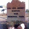 COL. LEO SIDNEY BOSTON WAR MEMORIAL PARK