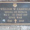 PVT. WILLIAM W. CAMPBELL MEDAL OF HONOR GRAVE STONE