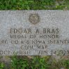 SERG. EDGAR A. BRAS MEDAL OF HONOR GRAVE STONE
