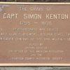 CAPT. SIMON KENTON MEMORIAL PLAQUE