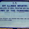 U.S. 61ST ILLINOIS INFANTRY MEMORIAL PLAQUE III