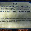 U.S. 14TH ILLINOIS, 25TH INDIANA MEMORIAL PLAQUE