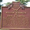 WILLIAM BENSINGER AND JOHN R. PORTER MEMORIAL MARKER