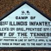 CAMP OF 61ST ILLINOIS INFANTRY MEMORIAL PLAQUE