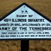 CAMP OF 45TH ILLINOIS INFANTRY MEMORIAL PLAQUE