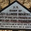 CAMP OF 20TH ILLINOIS INFANTRY MEMORIAL PLAQUE