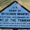 CAMP OF 18TH ILLINOIS INFANTRY MEMORIAL PLAQUE
