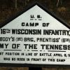 CAMP OF 16TH WISCONSIN INFANTRY MEMORIAL PLAQUE