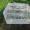 ARTILLERY PROTECTS THE SUPPLY LINE MEMORIAL CANNON PLAQUE