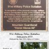91ST MILITARY POLICE BATTALION MEMORIAL PLAQUE