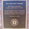FOR GOD AND COUNTRY FLAGPOLE MEMORIAL PLAQUE