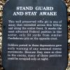 STAND GUARD AND STAY AWAKE MEMORIAL PLAQUE