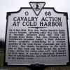 CAVALRY ACTION AT COLD HARBOR MEMORIAL MARKER