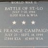 KENOSHA CITY AND COUNTY ST-LO AND N. FRANCE MEMORIAL PLAQUE
