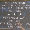 KENOSHA CITY AND COUNTY KOREAN WAR AND VIETNAM WAR MEMORIAL PLAQUE