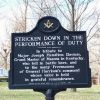 STRICKEN DOWN IN THE PERFORMANCE OF DUTY MEMORIAL MARKER