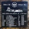 SHOT DOWN OVER BRICELY, FR. B-17 WAR MEMORIAL PLAQUE