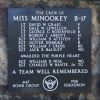 MISS MINOOKEY B-17 WAR MEMORIAL PLAQUE
