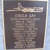 ENOLA GAY B-29 WAR MEMORIAL PLAQUE