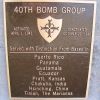 40TH BOMB GROUP WAR MEMORIAL PLAQUE
