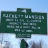 SACKETT MANSION WAR MEMORIAL MARKER