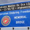 LCPL OSBRANY MONTES DE OCA MEMORIAL BRIDGE SIGN