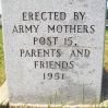 ARMY MOTHERS POST 15 WORLD WAR II MEMORIAL STONE
