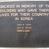 GENTRY COUNTY WAR MEMORIAL KOREAN WAR PLAQUED
