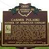 CASIMIR PULASKI FATHER OF AMERICAN CAVALRY MEMORIAL MARKER