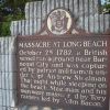MASSACRE AT LONG BEACH REVOLUTIONARY WAR MEMORIAL MARKER