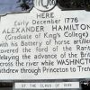 ALEXANDER HAMILTON HORSE ARTILLERY WAR MEMORIAL MARKER