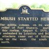 AMBUSH STARTED HERE REVOLUTIONARY WAR MEMORIAL MARKER